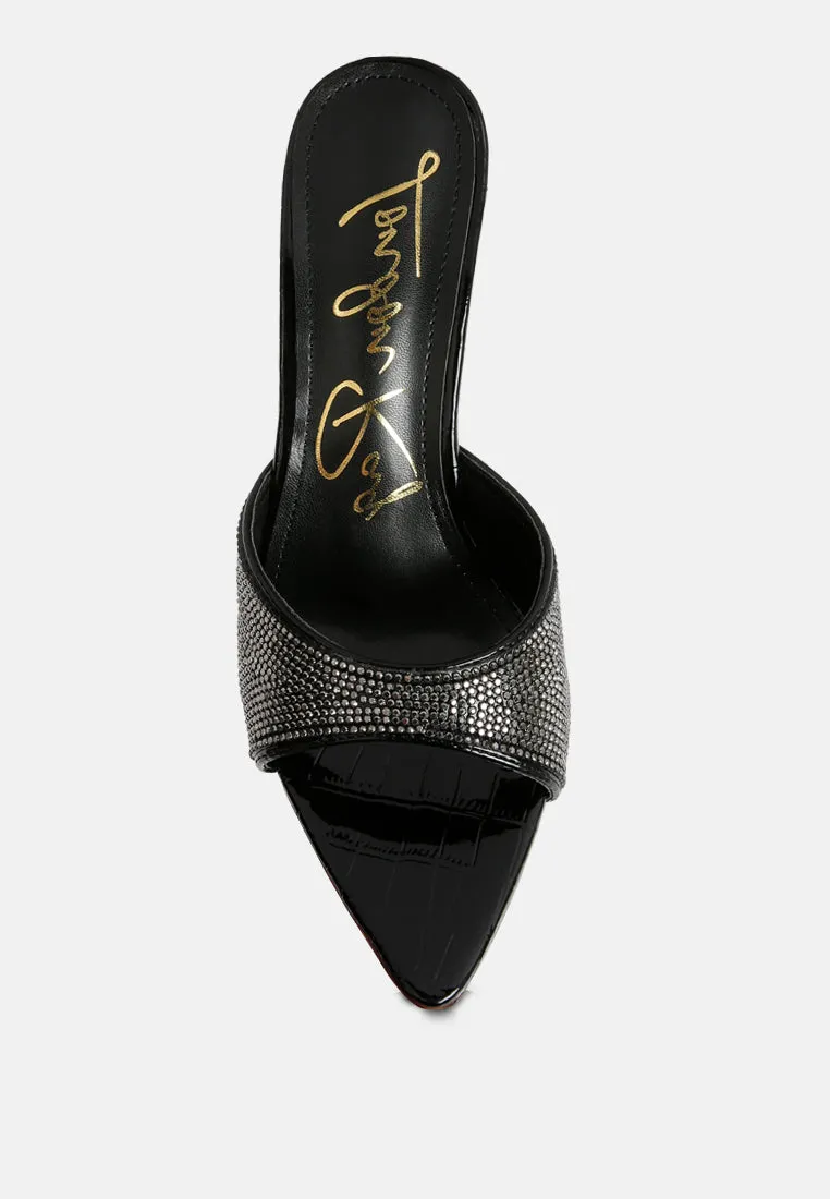 Sundai Rhinestone Embellished Stiletto Sandals By Ruw