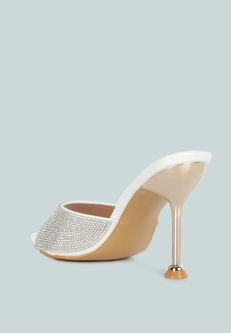 Sundai Rhinestone Embellished Stiletto Sandals By Ruw