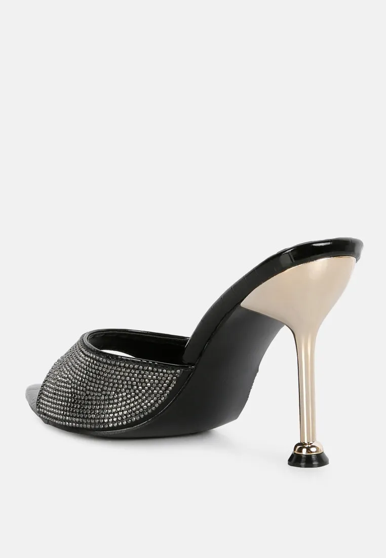 Sundai Rhinestone Embellished Stiletto Sandals By Ruw