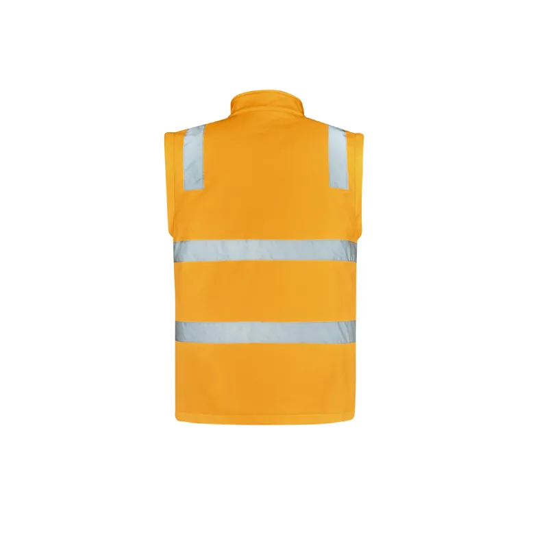 Syzmik Unisex Hi Vis Vic Rail 2 In 1 Softshell Jacket Reflective Tape Day Night