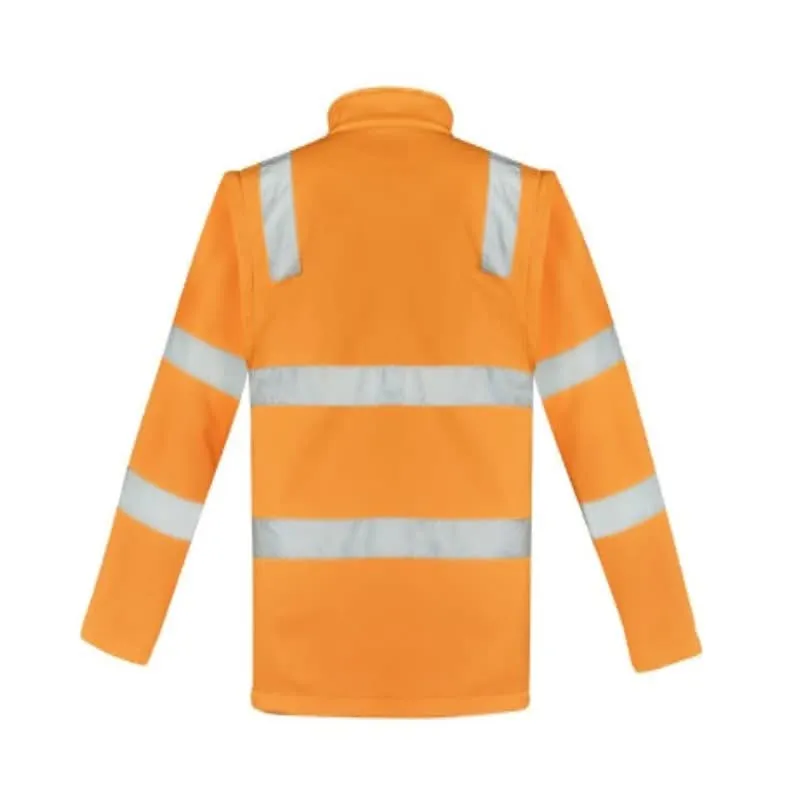 Syzmik Unisex Hi Vis Vic Rail 2 In 1 Softshell Jacket Reflective Tape Day Night