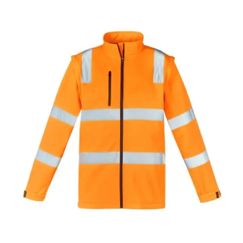 Syzmik Unisex Hi Vis Vic Rail 2 In 1 Softshell Jacket Reflective Tape Day Night