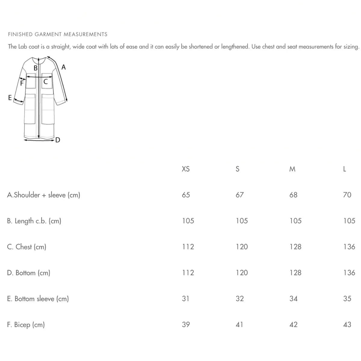 The Assembly Line Lab Coat XS-L Sewing Pattern