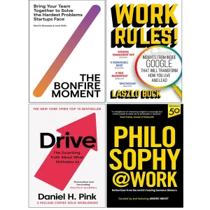 The Bonfire Moment, Drive, Philosophy@Work, Work Rules! 4 Book Collection Set