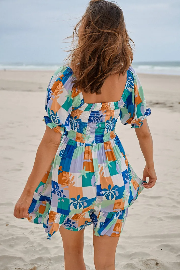 Tides Print Louise Mini Dress