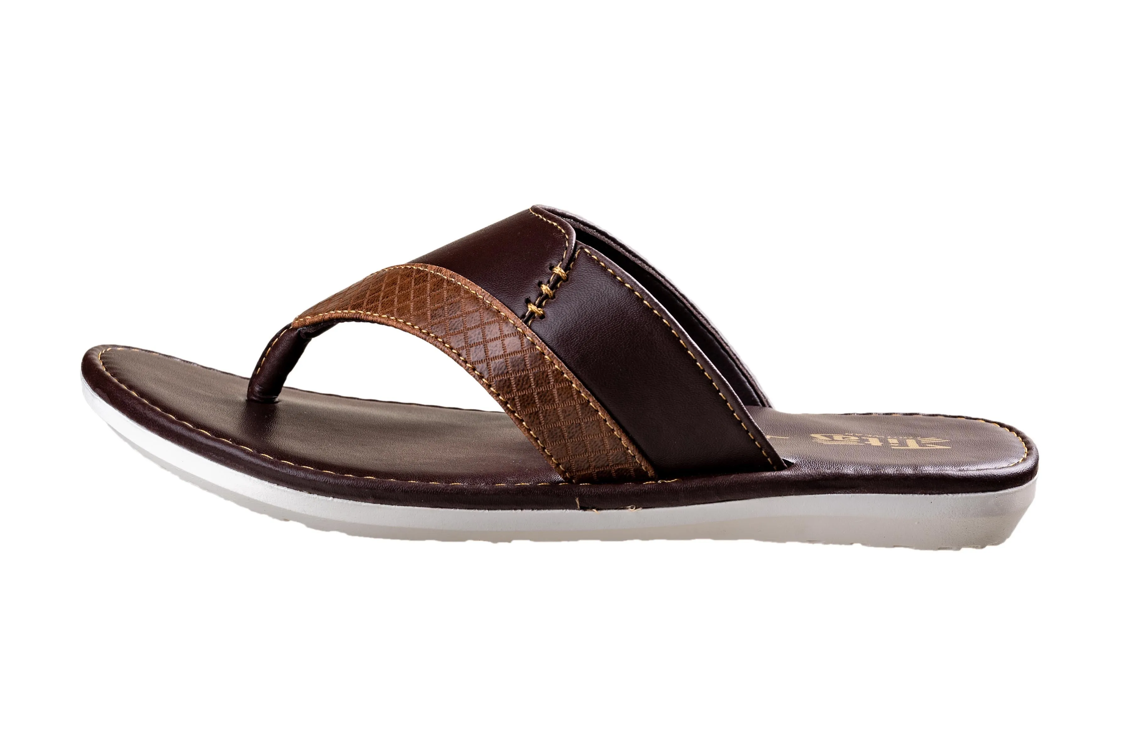 Titas Gents Brown / Tan Chappal