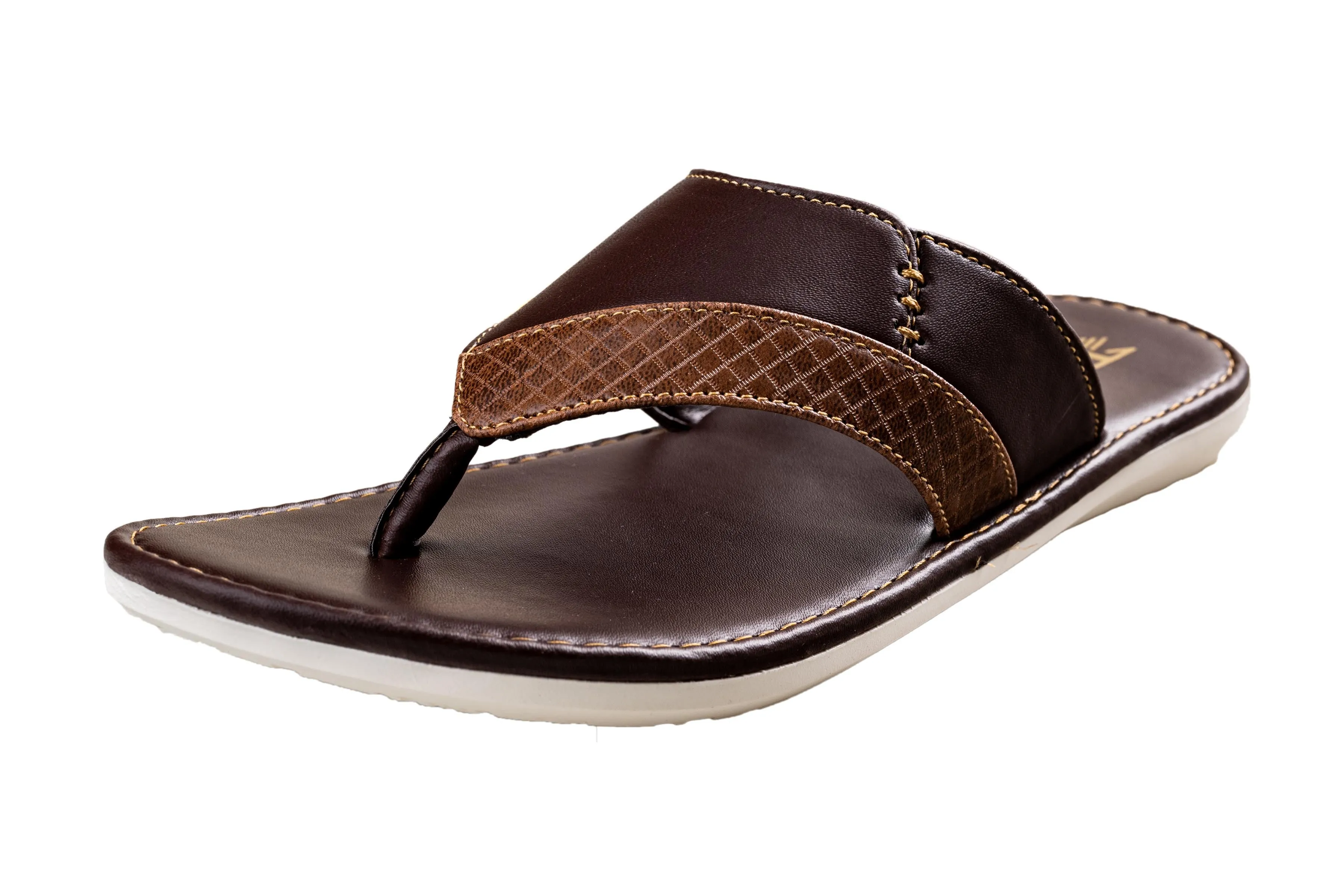 Titas Gents Brown / Tan Chappal