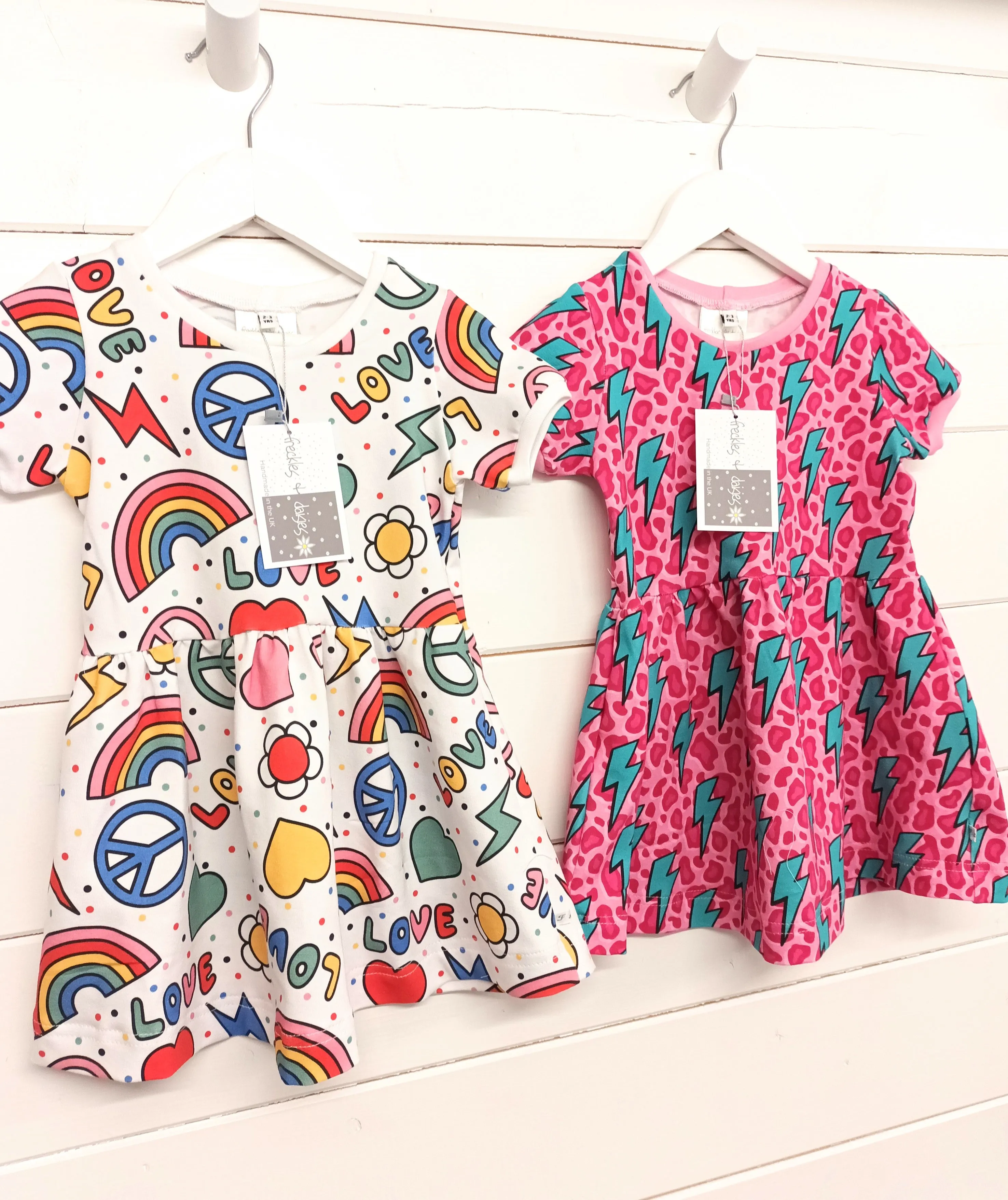 Twirl Dress, Peace a love White, New Spring Collection