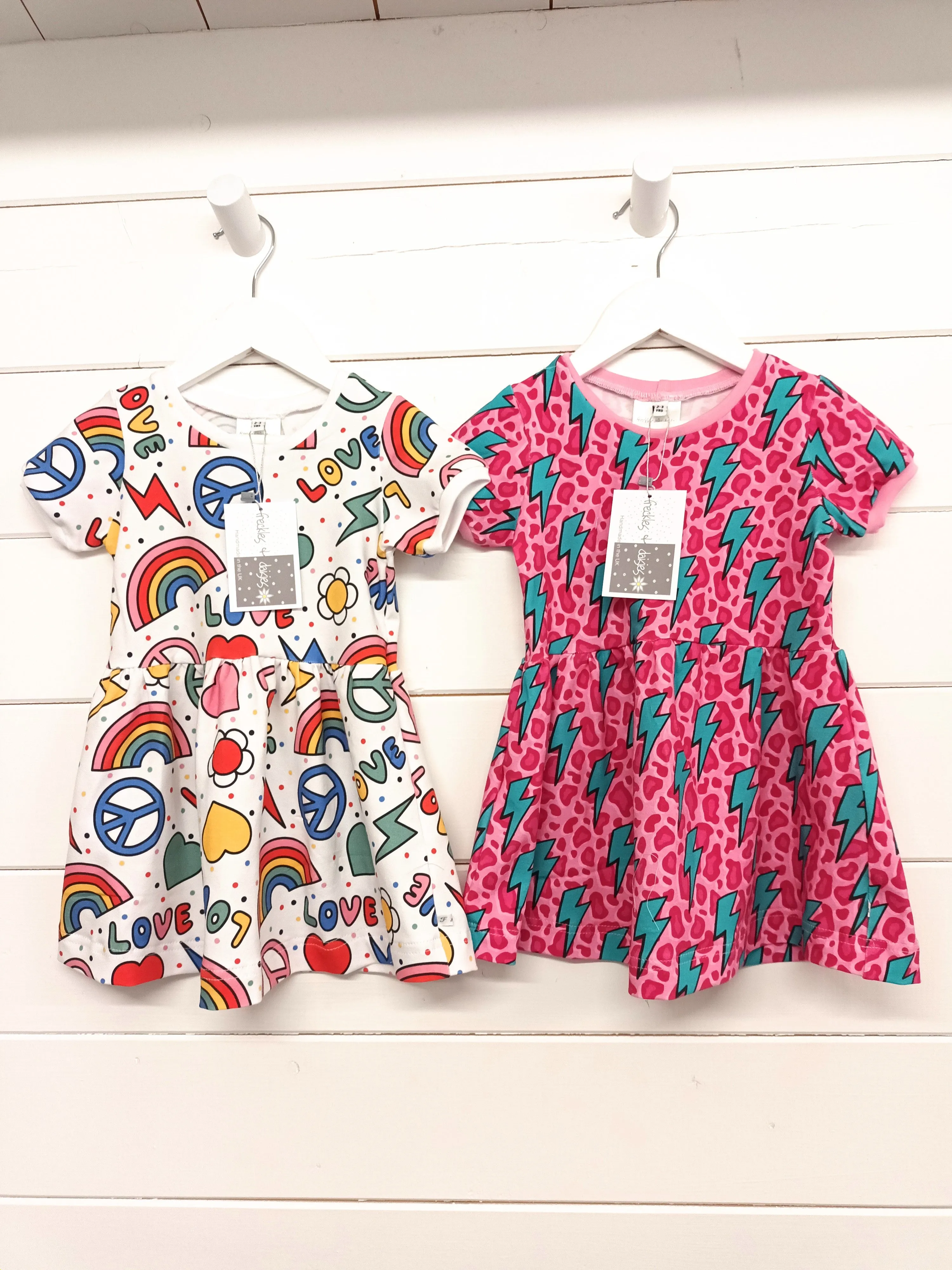 Twirl Dress, Peace a love White, New Spring Collection