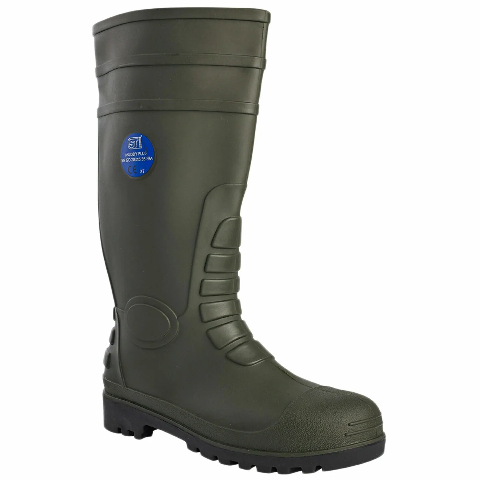 UNISEX STEEL TOE CAP WELLINGTONS SAFETY WATER PROOF WORK BOOTS ANTI SLIP WELLIES