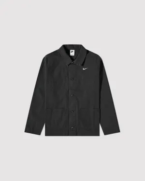 UNLINED CHORE COAT "BLACK"