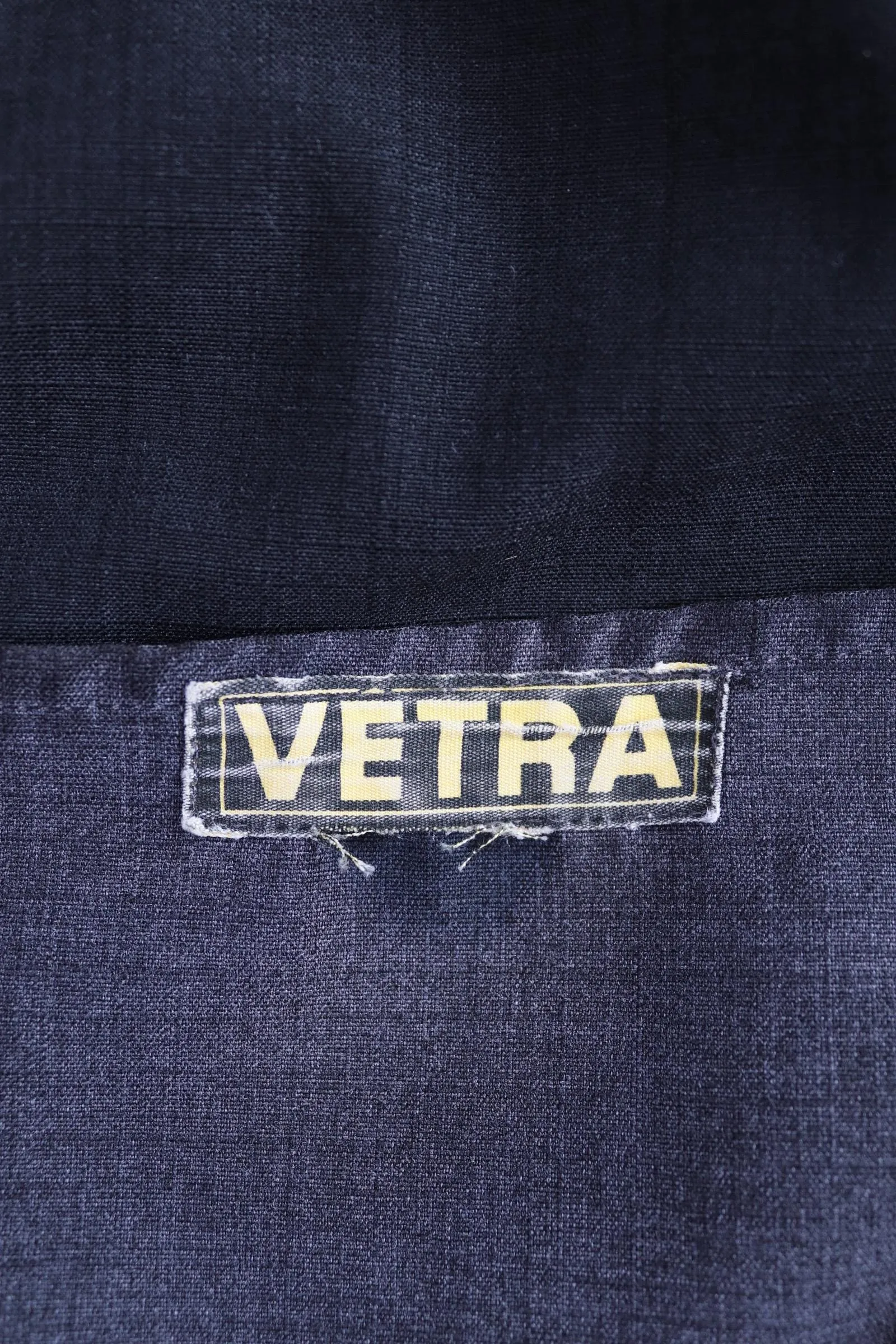 Vintage French workwear duster jacket - 1950s 60s Vetra black factory coat - 50” chest - maquignon