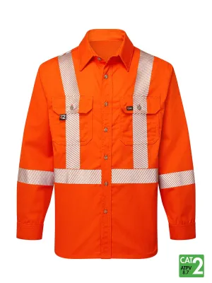 Westex UltraSoft® 7 oz Deluxe Segmented Striped Work Shirt by IFR Workwear – Style 652