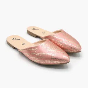 Women's Backless Pump - Peach