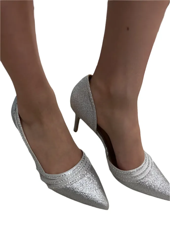 WOMENS POINTED TOE RHINESTONE PUMP. ENHANCE-S