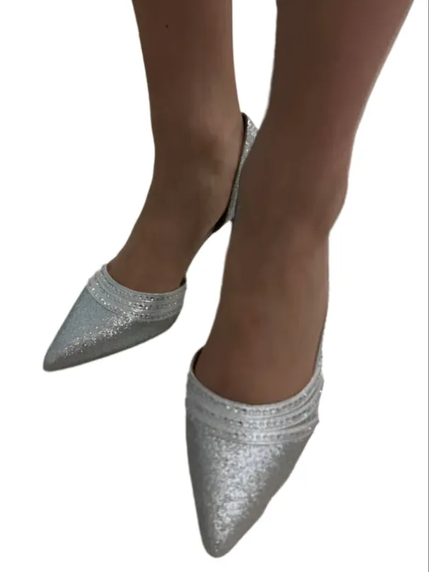 WOMENS POINTED TOE RHINESTONE PUMP. ENHANCE-S