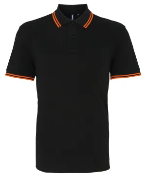 WORKWEAR SAMPLE SALE 2024 - AQ011 Asquith   Fox Unisex Polo - Black/Orange - Size Extra Large