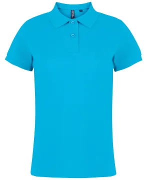 WORKWEAR SAMPLE SALE 2024 - AQ020 Asquith   Fox Ladies Fit Polo - Turquoise - Size Medium
