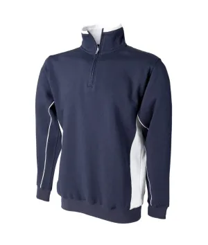 WORKWEAR SAMPLE SALE 2024 - Finden Hales Unisex Half Zip *discontinued range* - Navy/White - Size Medium