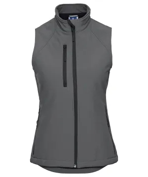WORKWEAR SAMPLE SALE 2024 - J141F Russell Ladies Fit Softshell Gilet - Grey - Size Medium