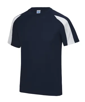 WORKWEAR SAMPLE SALE 2024 -  JC03J Awdis Kids Contrast Tshirt - Navy/White - Size 12/13