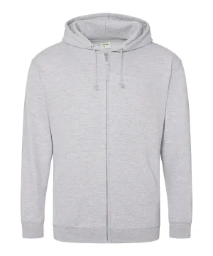 WORKWEAR SAMPLE SALE 2024 - JH055 Awdis Full Zip Unisex Hoodie - Heather Grey - Size XXL