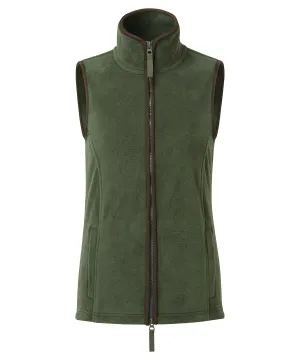 WORKWEAR SAMPLE SALE 2024 - PR804 Premier Ladies Fit Fleece Gilet - Moss Green/Brown - Size Medium