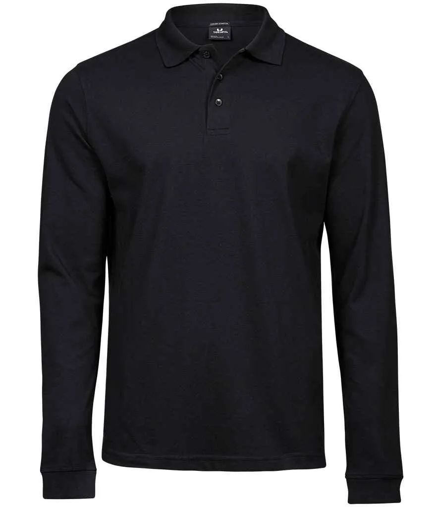 WORKWEAR SAMPLE SALE 2024 - T1406 Tee Jays Long sleeve Unisex polo - Black - Size Medium