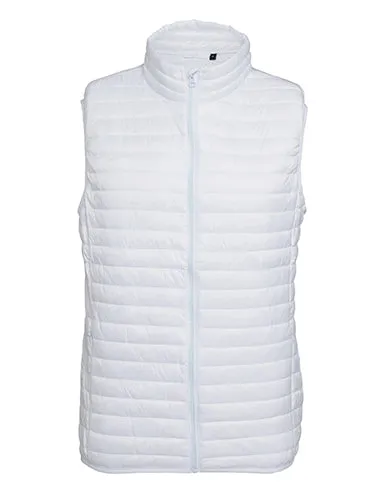 WORKWEAR SAMPLE SALE 2024 -  TS019 Unisex Fit Padded Gilet - White - Size XL