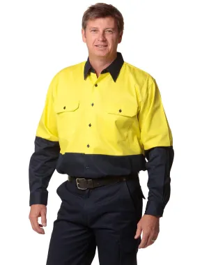 WS Workwear High Visibility Long Sleeve Work Shirts_Size M