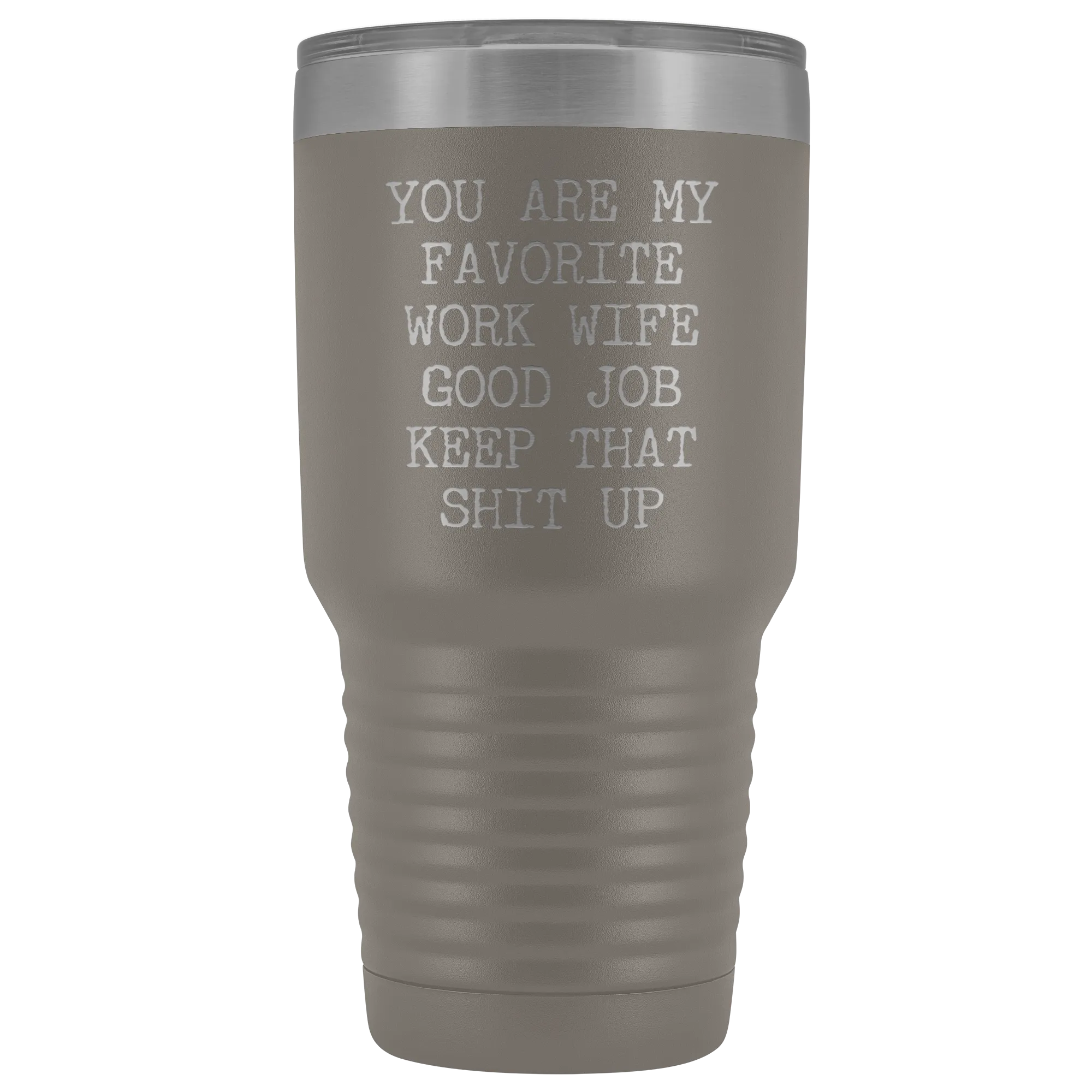 You are My Favorite Work Wife Mug Funny Coworker Gift for Colleague Office Tumbler Insulated Hot Cold Travel Coffee Cup 30oz BPA Free